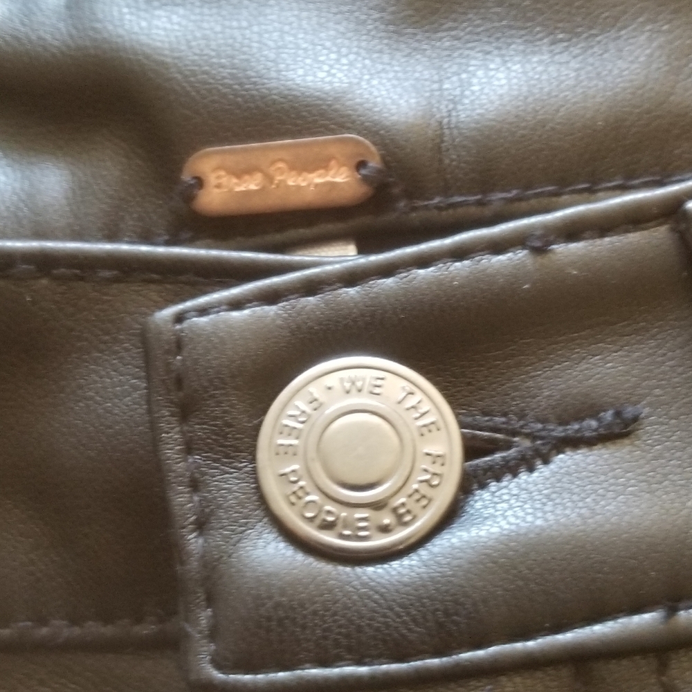 So Chic!!!  FREE PEOPLE Vegan Leather pants.‎ - Picture 3 of 6